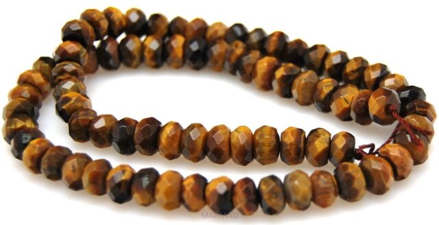 Tygrysie oko fasetowane - oponka 8x4mm