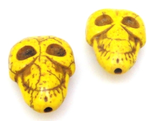 Howlit - czaszka 20x15mm - żółty
