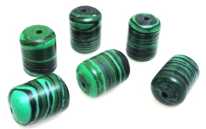 Malachit prasowany - walec 14x10mm