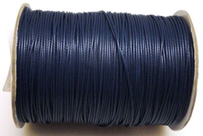 Sznurek woskowany lakierowany - o średnicy 1mm - granatowy