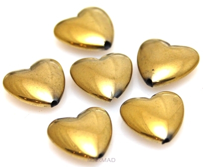 Hematyt złoty - serce 12mm