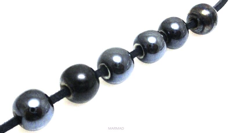 Ceramika - kula 8mm - grafitowa