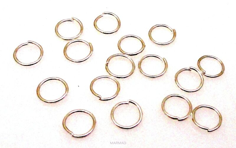 Kółeczka - ogniwka cięte 6mm posrebrzane