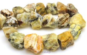Opal bursztynowy - surowe kamienie