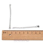 Przedłużka -łańcuszek 6cm z serduszkiem- srebrny - 2