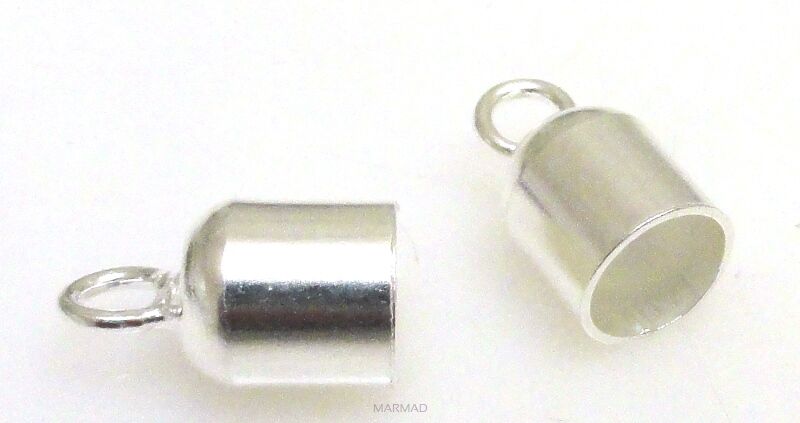 Końcówki do rzemieni 6mm - srebro 925 - 1 para