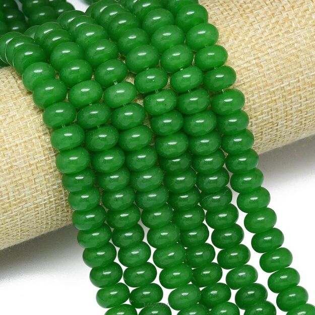 Jadeit malezyjski zielony- oponka 10x6mm