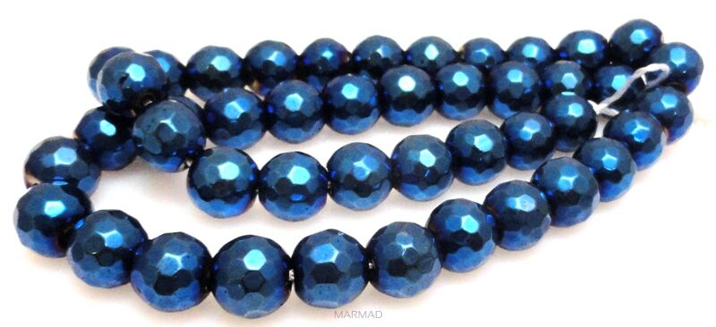 Hematyt niebieski fasetowany - kula 9mm