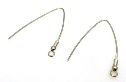 Bigle rybka z kuleczką i sprężynką - srebro 925 - 1 para