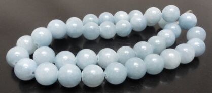 Jadeit Mashan - kule 10mm - biały