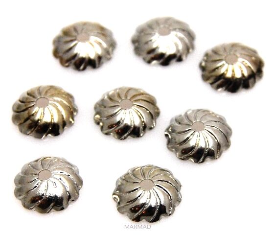 Czapeczki na korale - skręcone 8mm