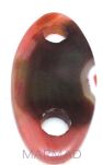 Agat - na wisior, klamra owal 59x29mm - dwa otwory
