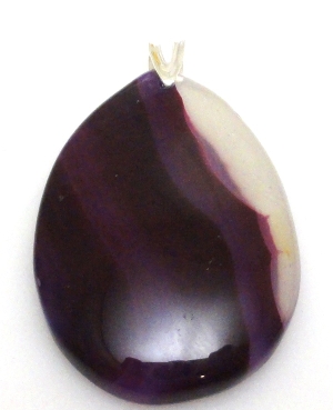 Zawieszka - agat różowy 48x29x7mm + srebro 925