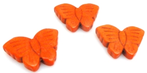Howlit pomarańczowy - motyl 25x20mm