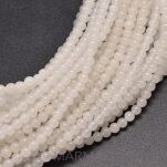 Jadeit naturalny biały - kula 4mm - 2