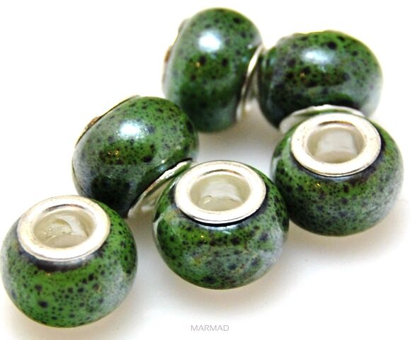 Porcelana - przekładka do biżuterii modułowej - oponka 12x10mm