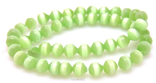 Uleksyt - kula ze szlifem 8mm - jasno zielony