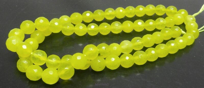 Jadeit fasetowany - kula 6mm 