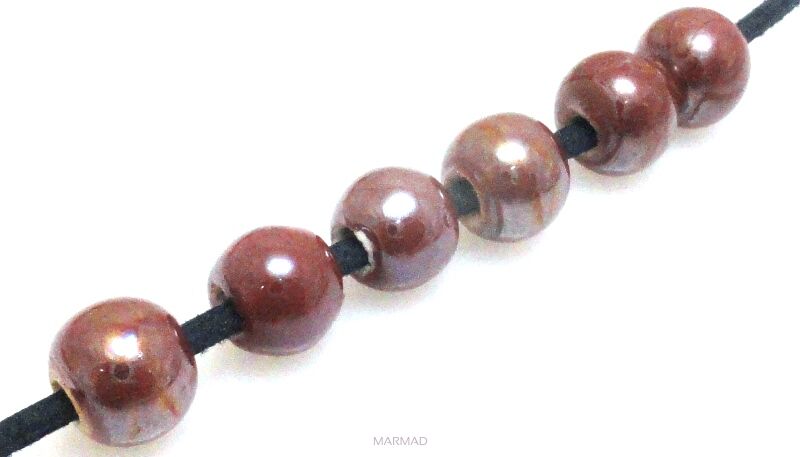 Ceramika - kula 8mm - brązowy