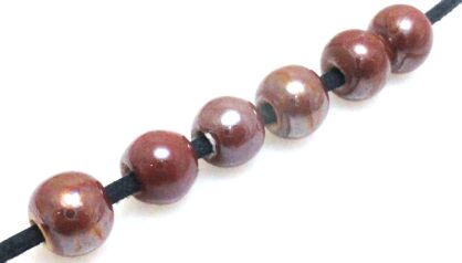 Ceramika - kula 8mm - brązowa