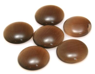 Kaboszon - uleksyt moneta 12mm - brązowy