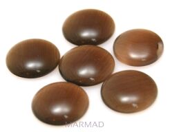 Kaboszon - uleksyt moneta 12mm - brązowy