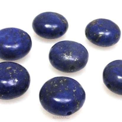 Lapis lazuli z pirytem złotym - moneta 10mm