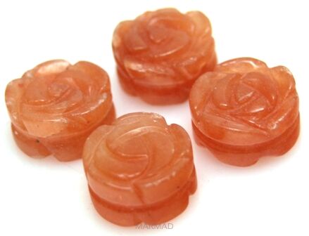 Awenturyn miodowy - różyczka 14mm