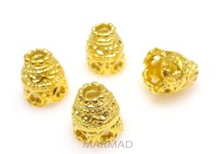 Czapeczki bali, kopuła na korale - 11x10mm - kolor złoty