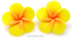 Handmade Polymer - kwiat 20mm - żółty