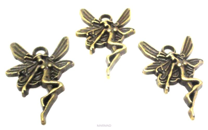 Elf - zawieszka 20x15mm - antyczny brąz