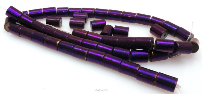 Hematyt fioletowy - walec 7x5mm