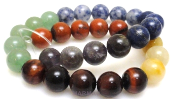Mix minerałów kule 12mm - sznur 39cm