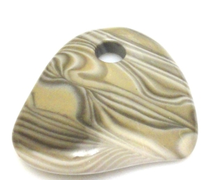 Krzemień pasiasty - wisior - 54x57x13mm