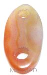 Agat - na wisior, klamra owal 60x29mm - dwa otwory