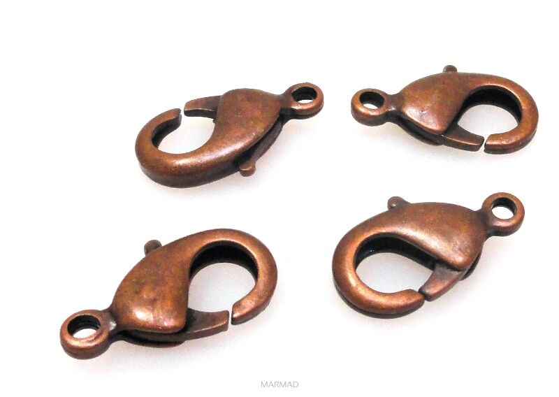 Zapięcie karabińczyk 15mm - red copper