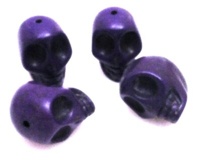 Howlit fioletowy - czaszka 18x16mm