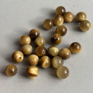 Tygrysie oko  - kula 12mm- żólte