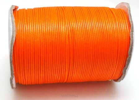 Sznurek woskowany lakierowany - o średnicy 1mm - pomarańczowy