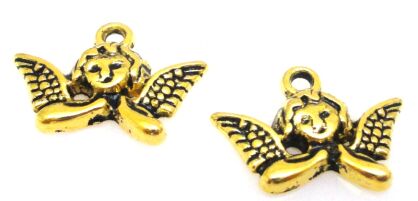 Anioł - zawieszka 20x15mm - kolor antyczne złoto
