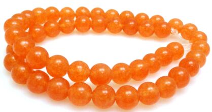Jadeit - kula 8mm - pomarańczowy