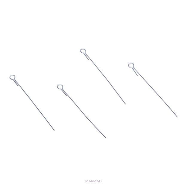 Szpilka z oczkiem otwartym 30mm - srebro 925