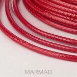 Sznurek jubilerski woskowany - o średnicy 1mm - czerwony - 3