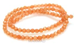 Jadeit fasetowany - kula 4mm - morelowy