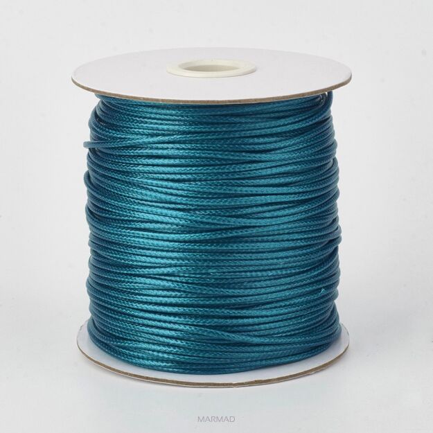 Sznurek jubilerski woskowany - o średnicy 0,8mm - turkusowy