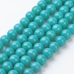 Jadeit - kula 8mm - w kolorze błękitnego akwamarynu