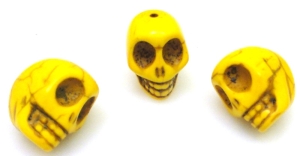 Howlit - czaszka 18x18x14mm - żółty