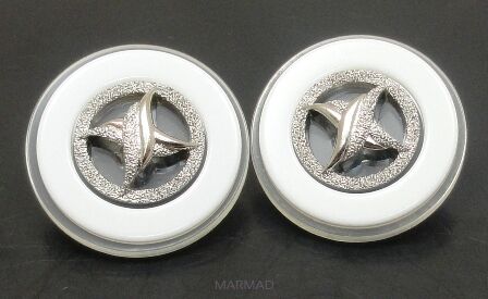 Guziki - moneta 20mm - biało srebrna