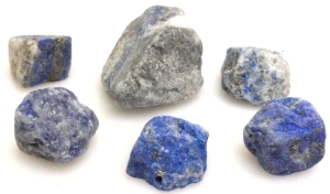 Lapis lazuli surowy - zestaw 6 bryłek