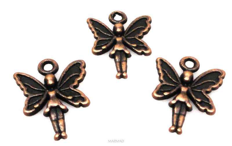 Dziewczynka Elf - zawieszka 20x15mm- red copper